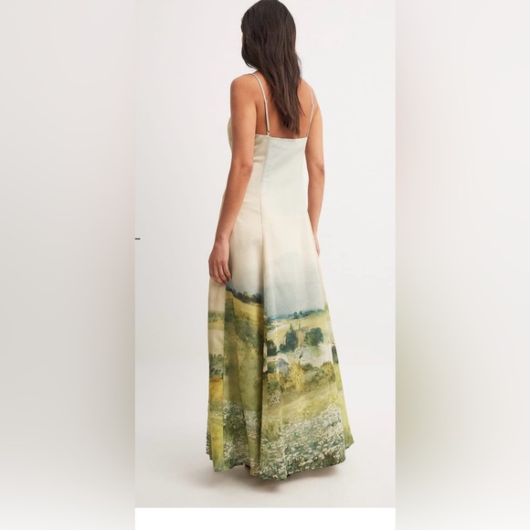 NA-KD Printed Maxi Slip Dress - Picture 3 of 5